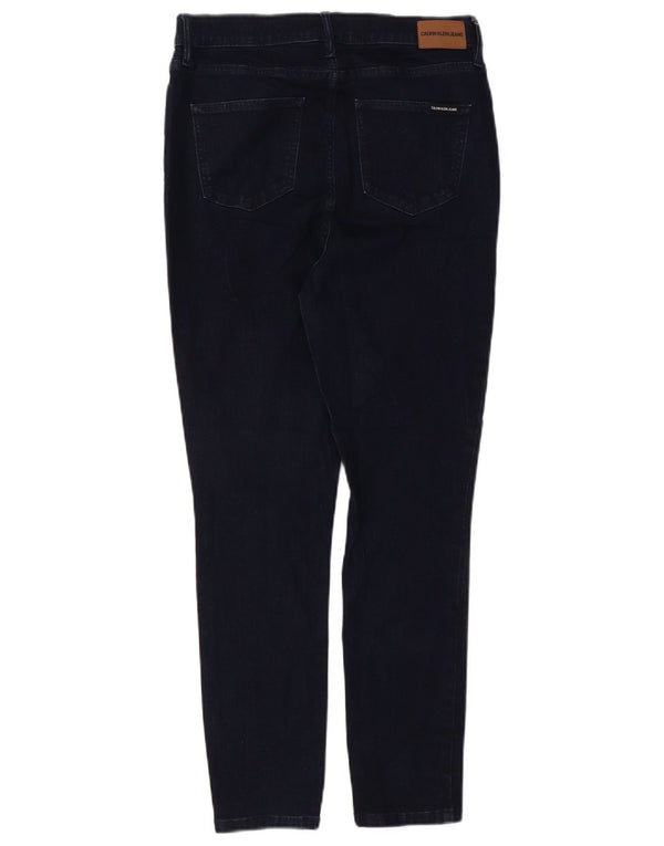 CALVIN KLEIN Γυναικείο ψηλόμεσο στενό τζιν US 12 Large W31 L26 Navy Blue