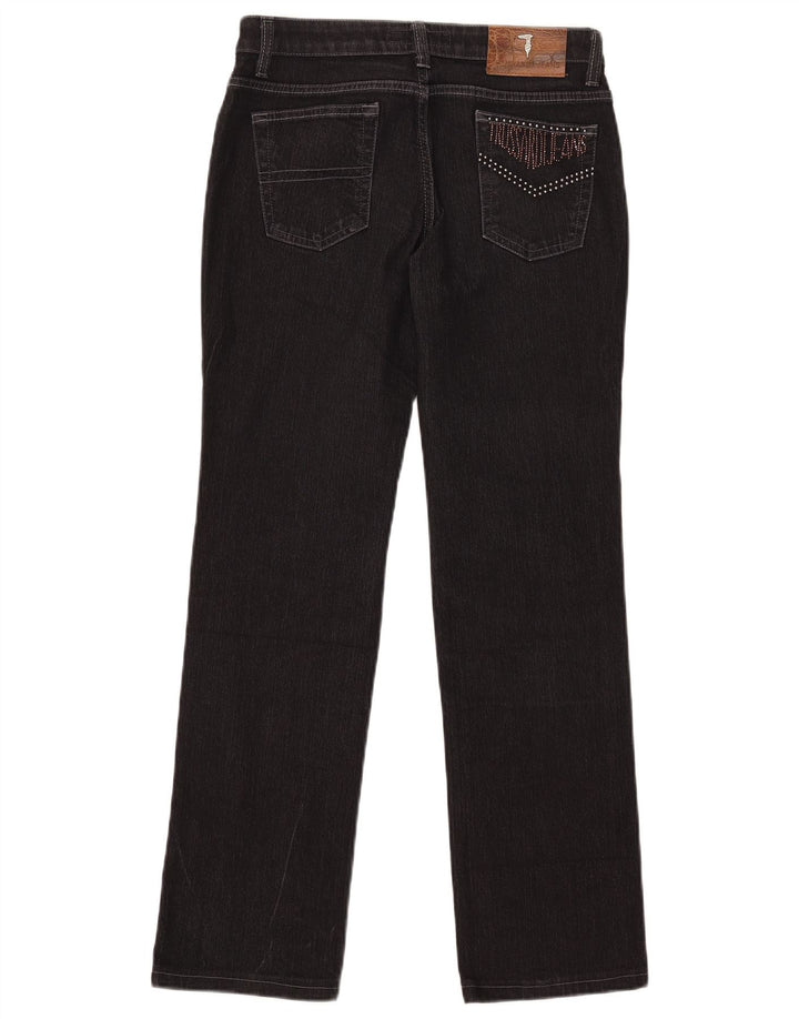 Γυναικείο τζιν Trussardi ίσιο W28 L29 μαύρο βαμβακερό