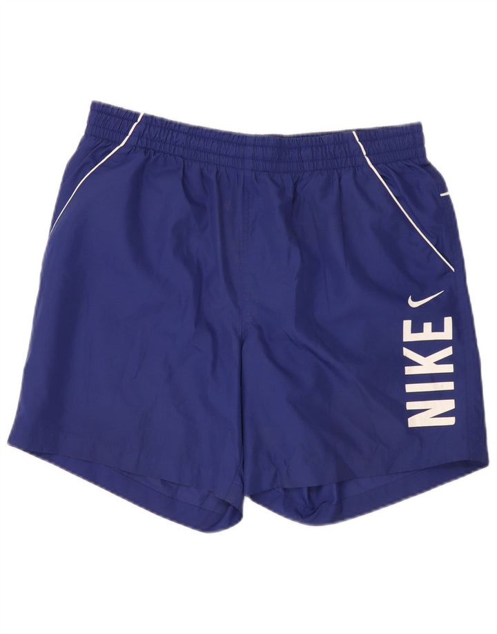 Ανδρικό γραφικό αθλητικό σορτς Nike μεγάλο μπλε πολυεστέρα