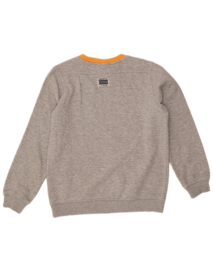 Γραφικό φούτερ για κορίτσια ADIDAS 11-12 ετών βαμβακερό γκρι