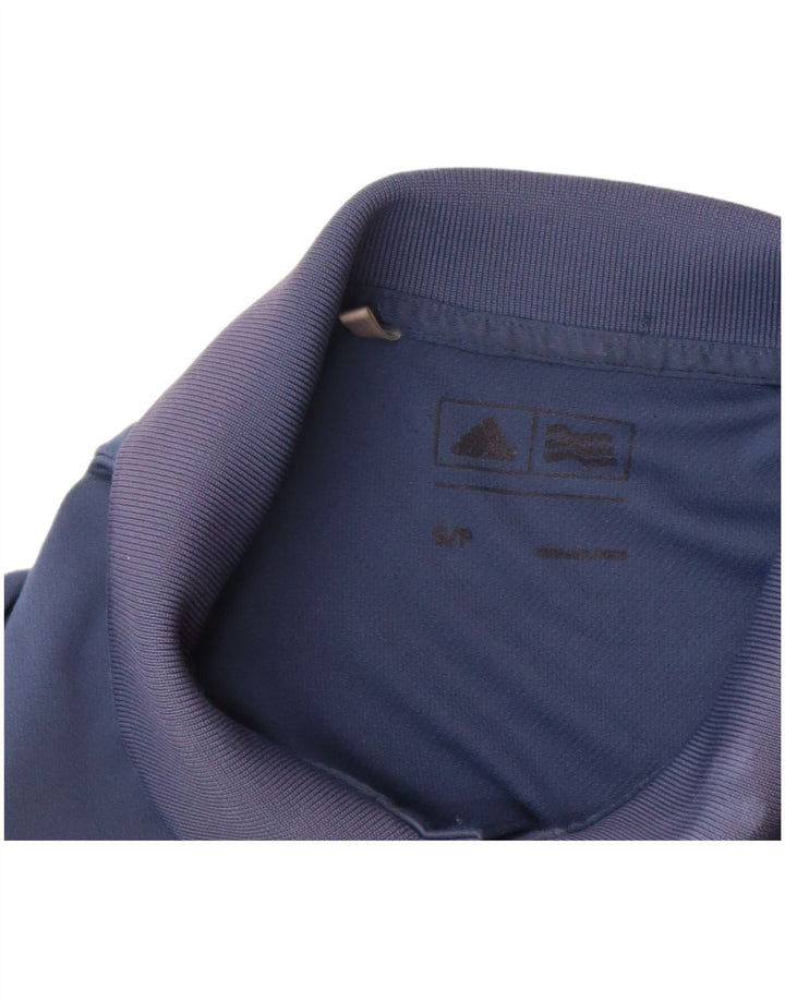 Ανδρικό μπλουζάκι πόλο ADIDAS Small Navy Blue Polyester