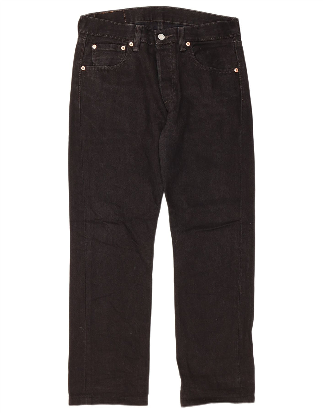 LEVI'S Ανδρικό τζιν 501 ίσιο W30 L26 Μαύρο βαμβακερό