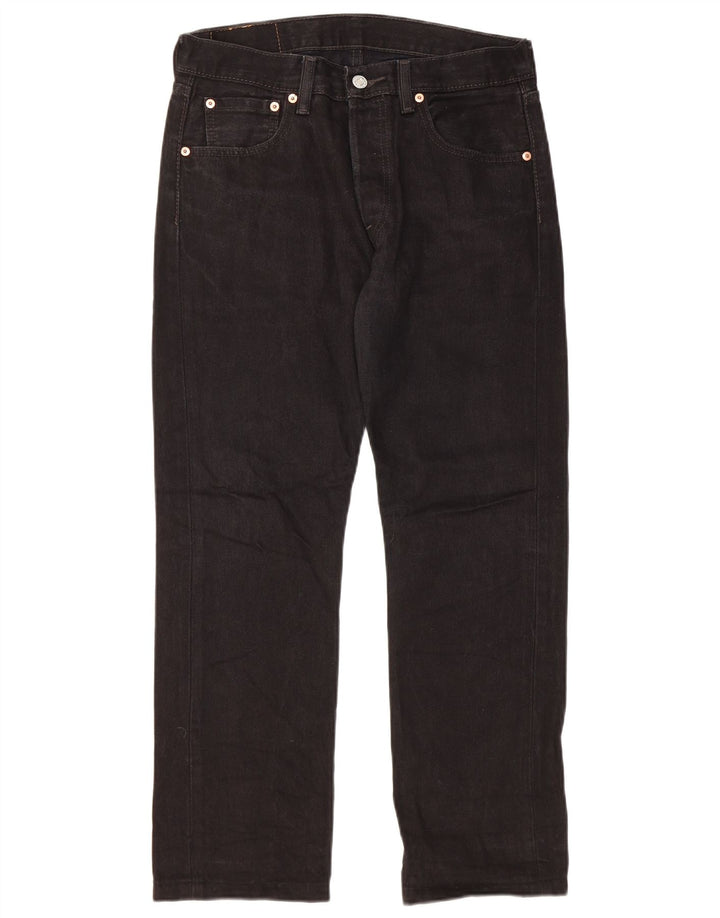 LEVI'S Ανδρικό τζιν 501 ίσιο W30 L26 Μαύρο βαμβακερό