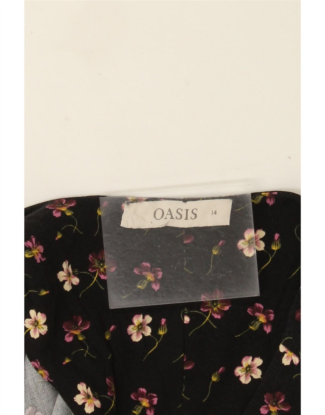 Γυναικεία κοντομάνικη φόρμα Oasis UK 14 Medium Black Floral