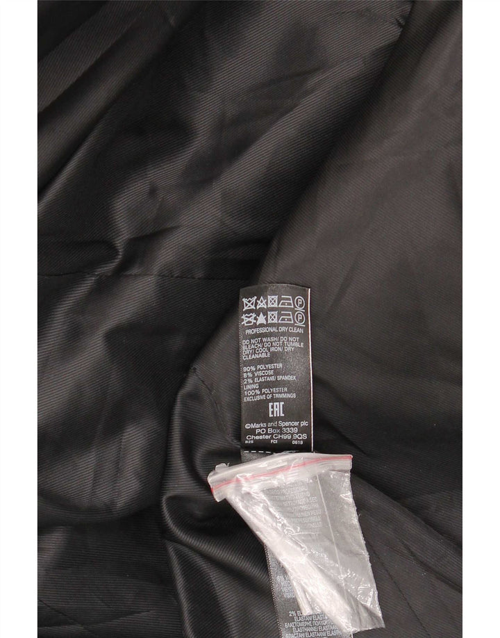 Marks & Spencer Γυναικείο Παλτό UK 14 Large Black Polyester