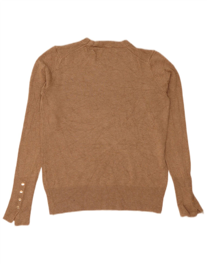 Zara Γυναικείο πουλόβερ με λαιμόκοψη UK 12 Medium Beige