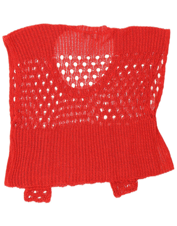 Vintage Γυναικείο Oversized Crop Top UK 2 2XS Red