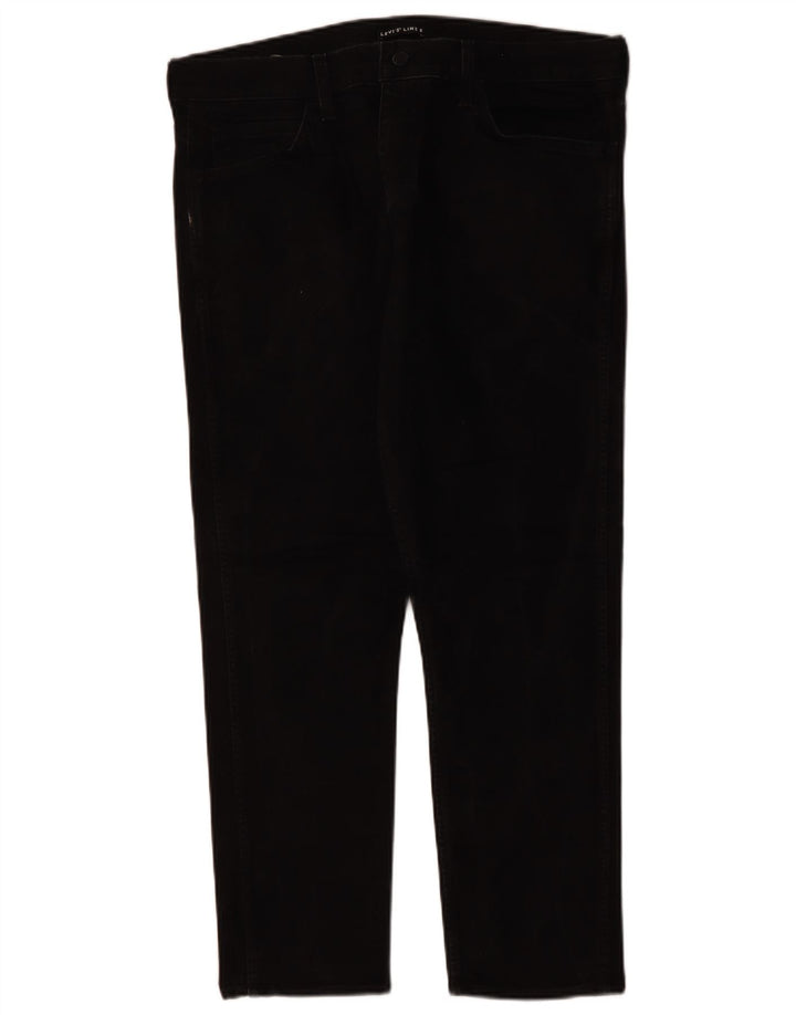 Ανδρικό τζιν LEVI'S ίσιο W36 L27 Μαύρο βαμβακερό