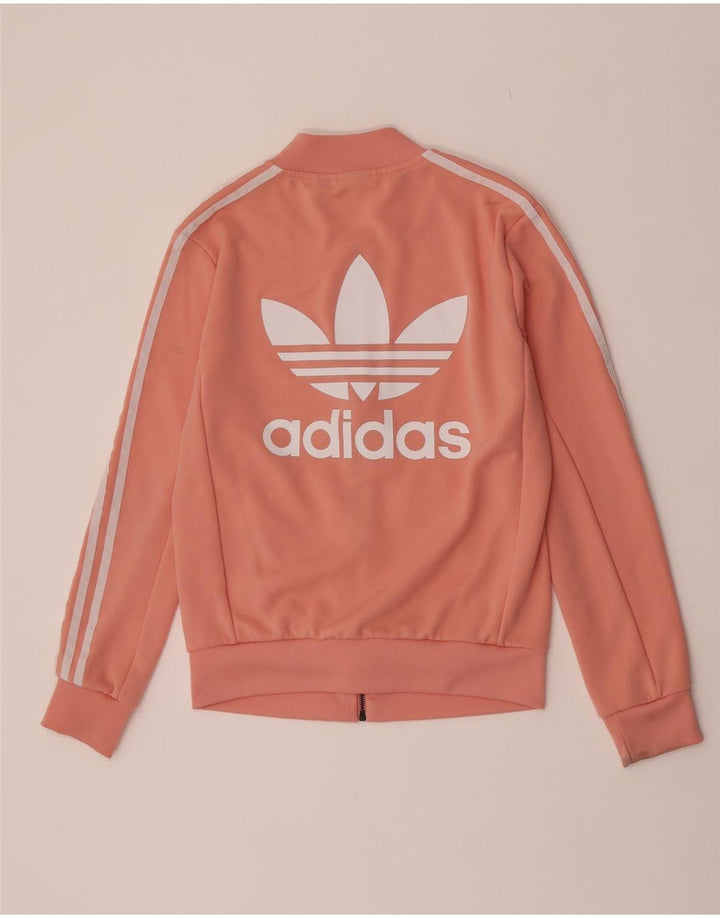 Γυναικεία αθλητική φόρμα γραφικών Adidas Top Jacket UK 8 Small Pink Polyester