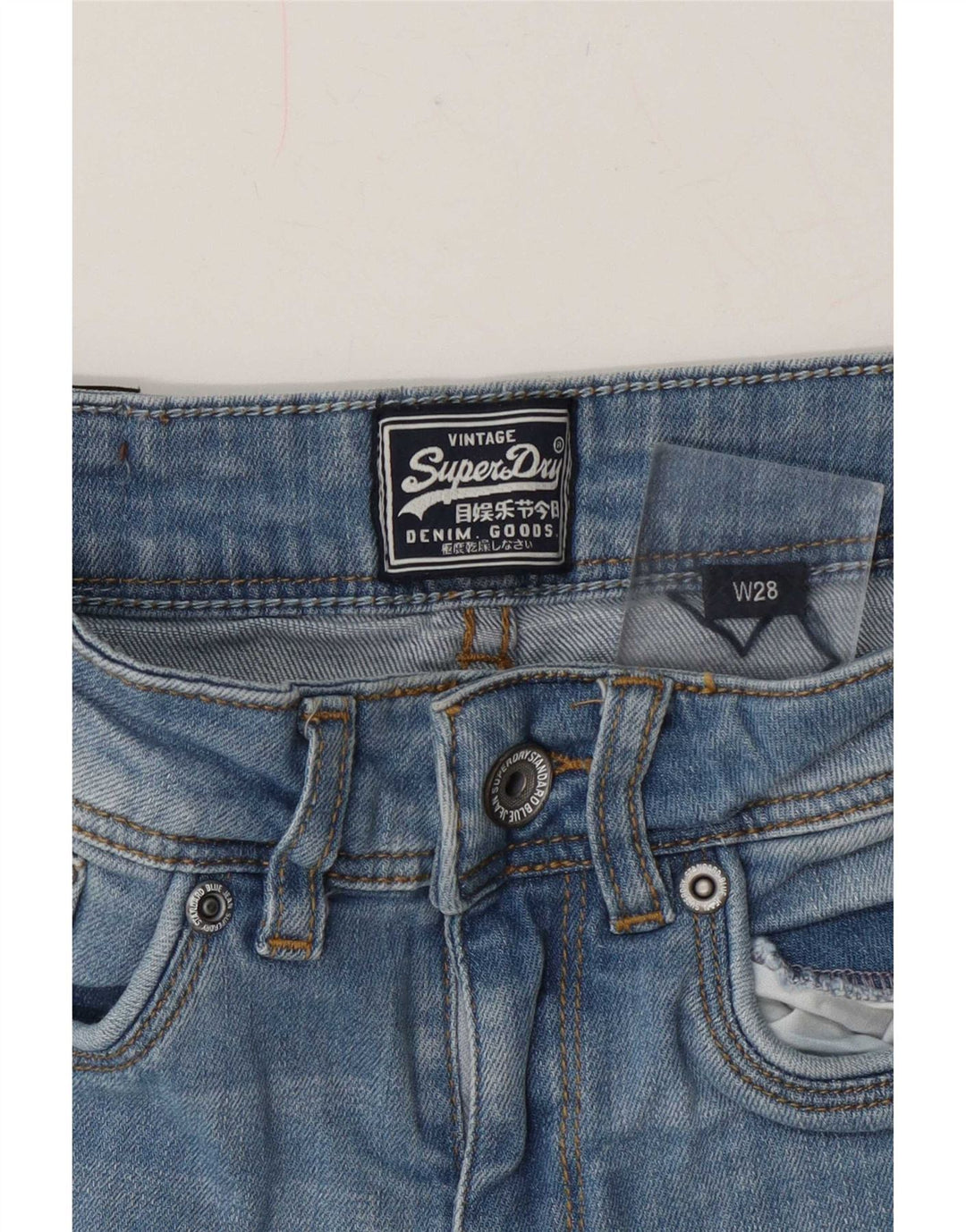 Superdry γυναικείο τζιν σορτς W28 μεσαίο μπλε