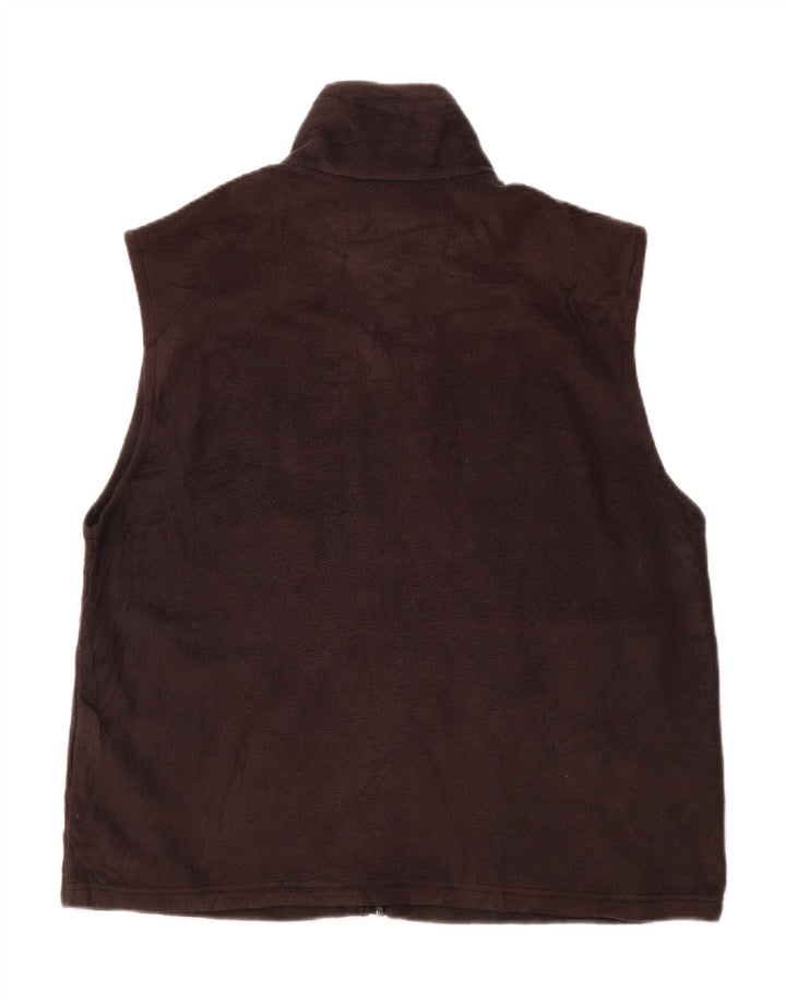 COLUMBIA Mens Fleece Gilet UK 40 Large Black Polyester