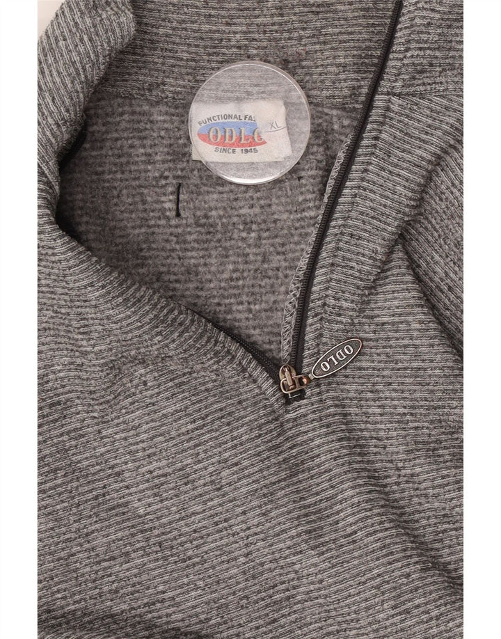 Ανδρικό φούτερ με φερμουάρ Odlo Jumper XL Grey Pinstripe