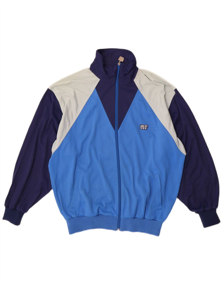 Ennerre Γυναικεία αθλητική φόρμα Top Jacket UK 20 2XL Blue Colourblock Polyamide