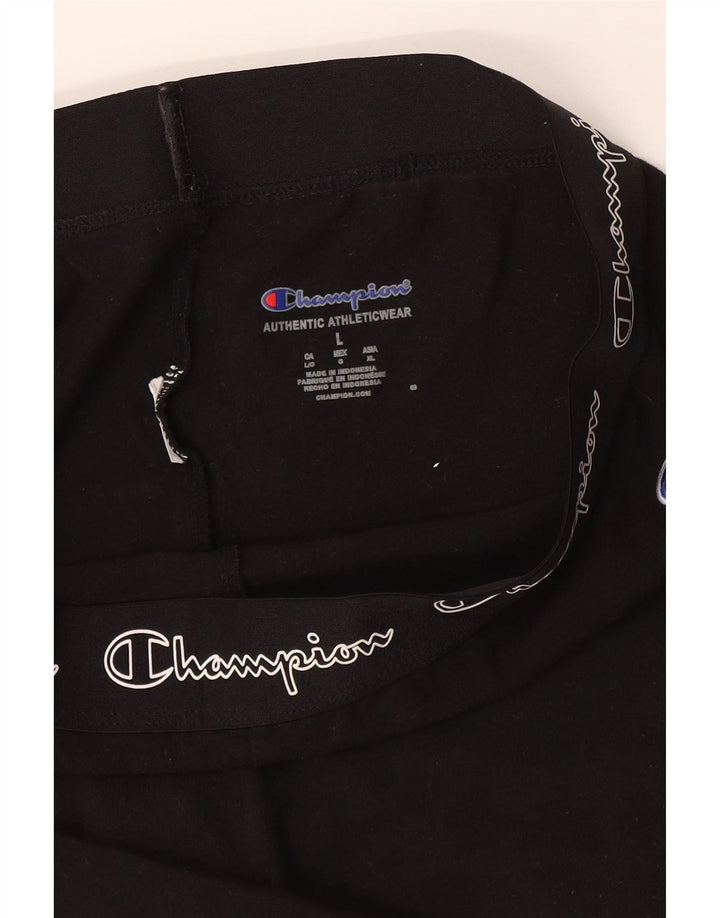 CHAMPION Γυναικείο γραφικό αθλητικό σορτς UK 16 μεγάλο μαύρο