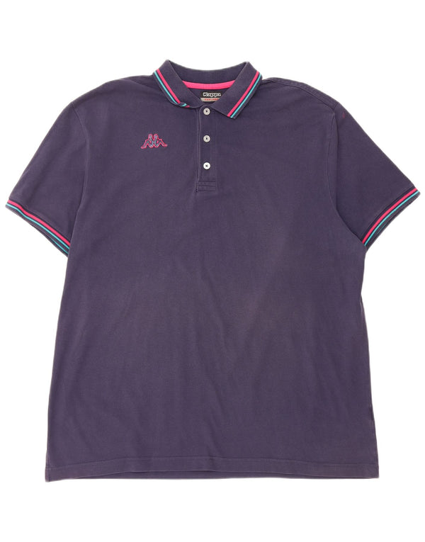 Ανδρικό μπλουζάκι πόλο Kappa 3XL Navy Blue