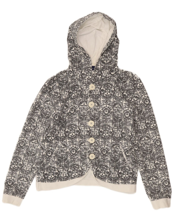 Trussardi Jeans Γυναικεία φόρμα με κουκούλα Top Jacket UK 18 XL White Geometric