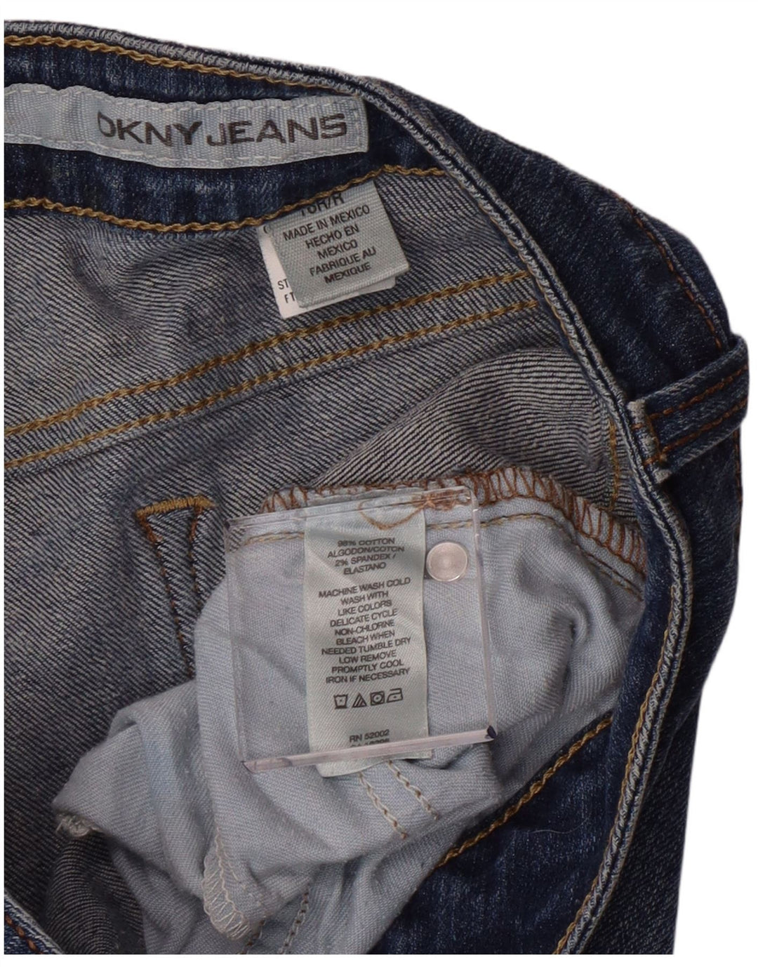 Dkny Γυναικεία Bootcut Jeans US 16 2XL W35 L32 Μπλε βαμβακερό