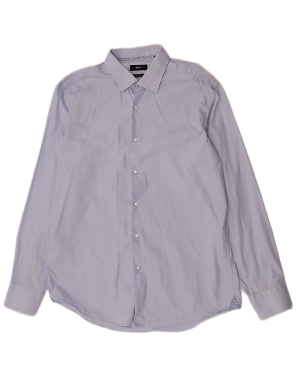 Ανδρικό πουκάμισο Hugo Boss Regular Fit Size 42 16 1/2 Large Blue Cotton