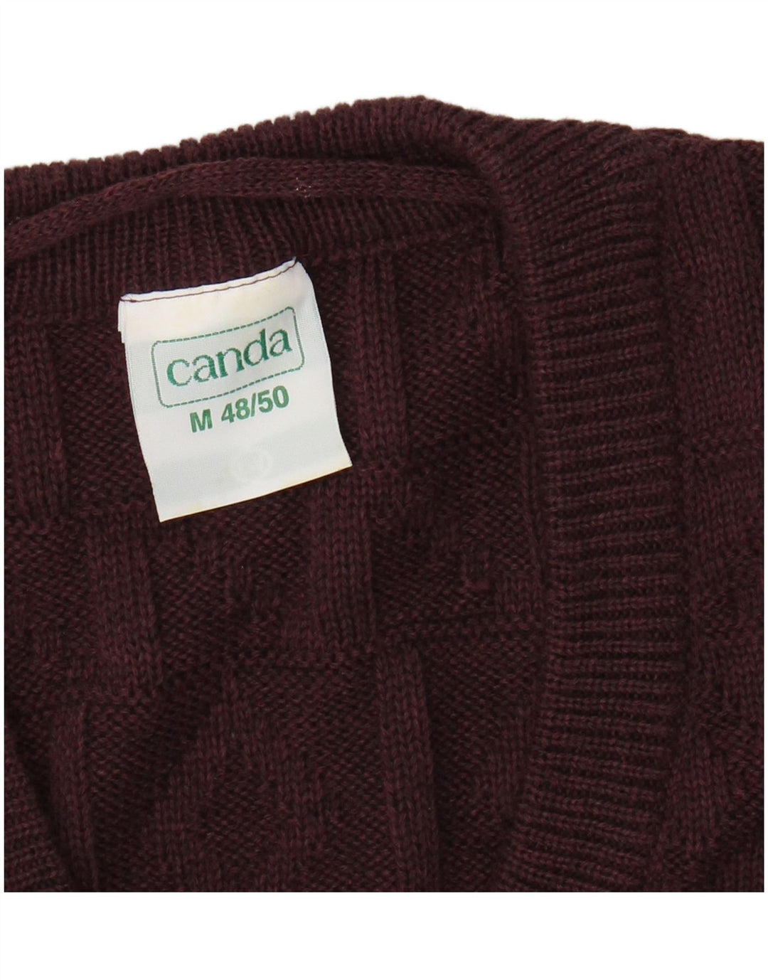 CANDA Ανδρικό γιλέκο Tank Top EU 48/50 Medium Burgundy Argyle/Diamond Acrylic