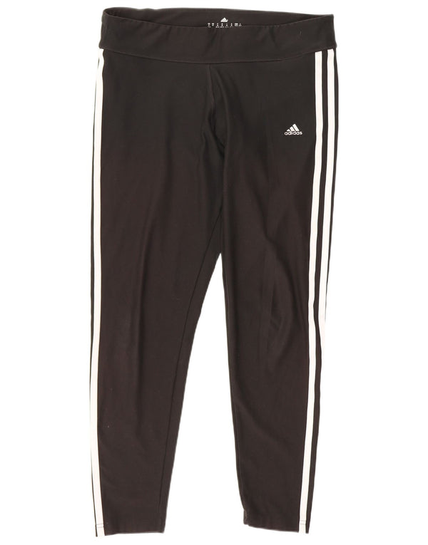 Γυναικείο Γραφικό Κολάν Adidas UK 12 W30 L25 Μαύρο Πολυεστέρας