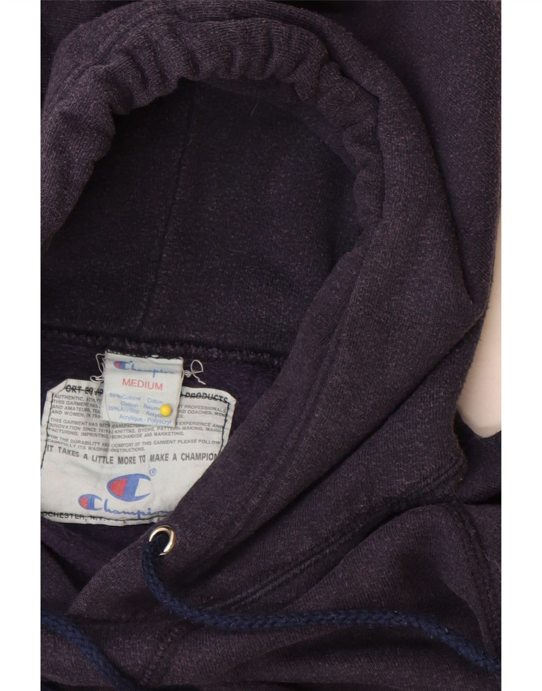 Ανδρικό Champion Graphic Hoodie Jumper Medium Navy Blue Cotton