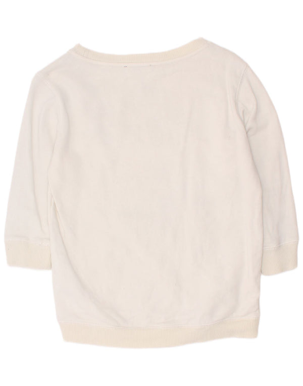 Γυναικεία φούτερ Diesel Graphic 3/4 μανίκια Jumper UK 4 XS Λευκό βαμβακερό