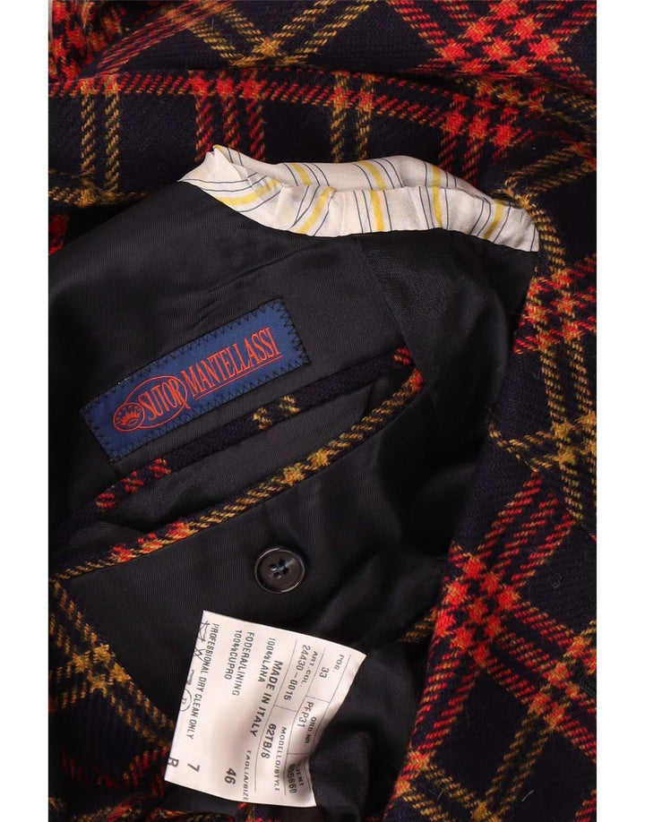 Sutor Mantellassi Ανδρικό μπουφάν σακάκι με 3 κουμπιά IT 46 Small Navy Blue Check