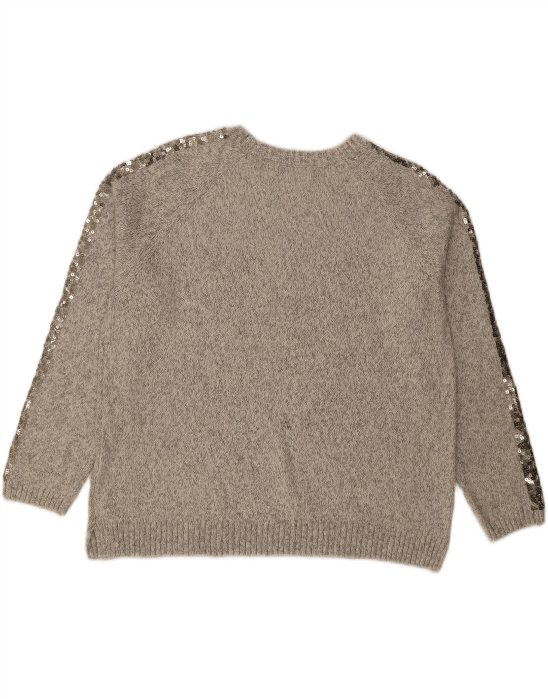 Marks & Spencer Γυναικείο πουλόβερ με λαιμόκοψη UK 16 Large Grey Flecked