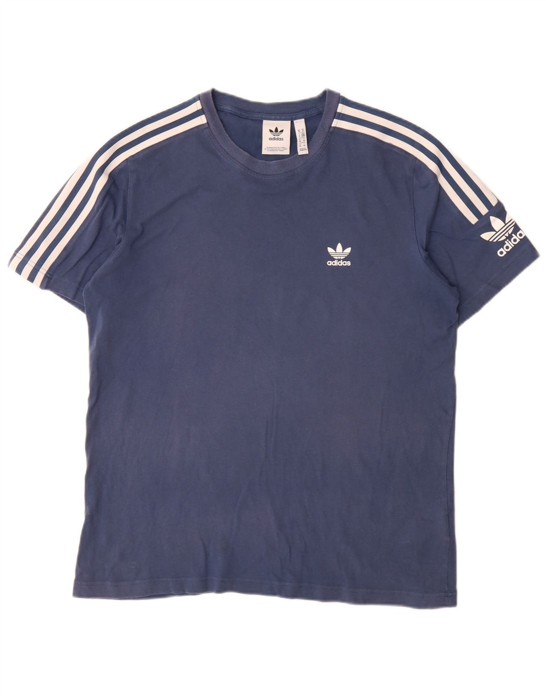 Ανδρικό T-Shirt Adidas Top από μεσαίο μπλε βαμβακερό