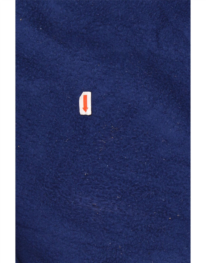 VINTAGE Ανδρικό φερμουάρ Fleece Jumper Μεγάλο Navy Μπλε Καμουφλάζ