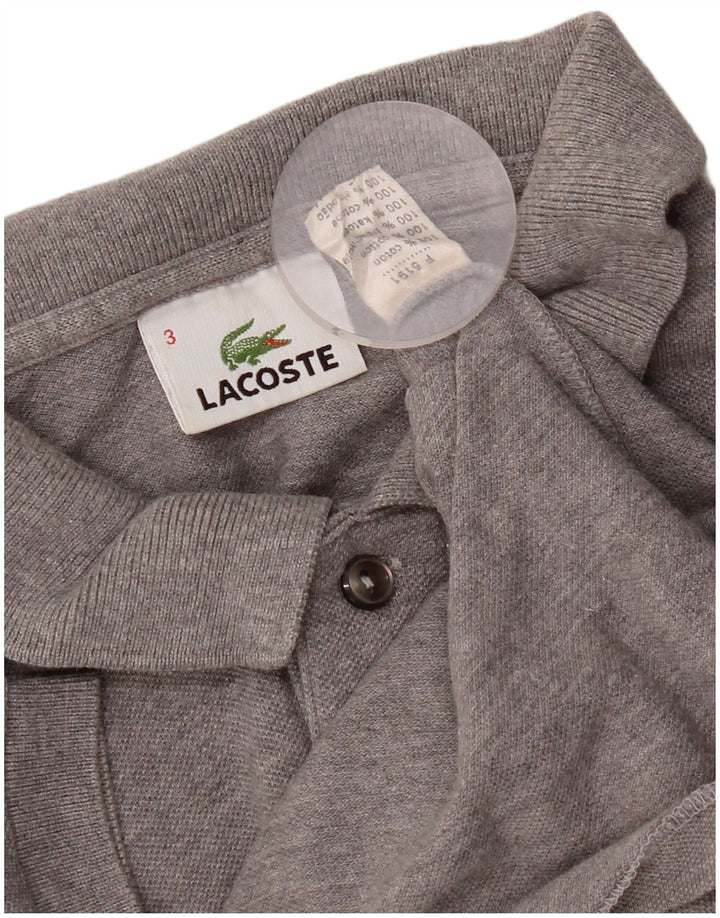 Ανδρικό μπλουζάκι πόλο Lacoste, μέγεθος 3, μικρό γκρι βαμβακερό