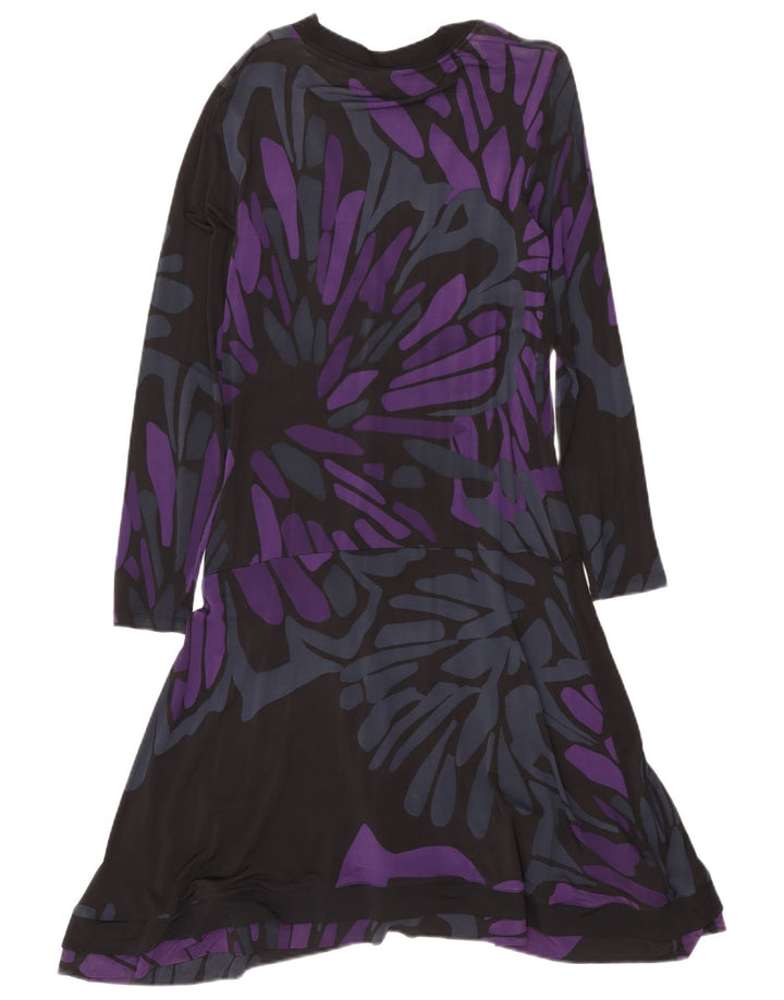 Γυναικείο φόρεμα Trussardi Abstract Pattern Tiered IT 46 Large Purple