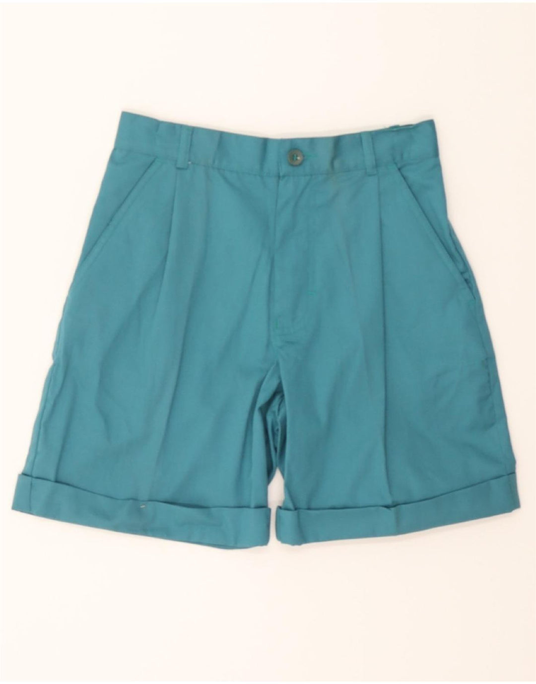 VINTAGE Womens Pegged Casual Shorts W30 Medium Blue Cotton Vintage Vintage and Second-Hand Vintage from Messina Hembry 