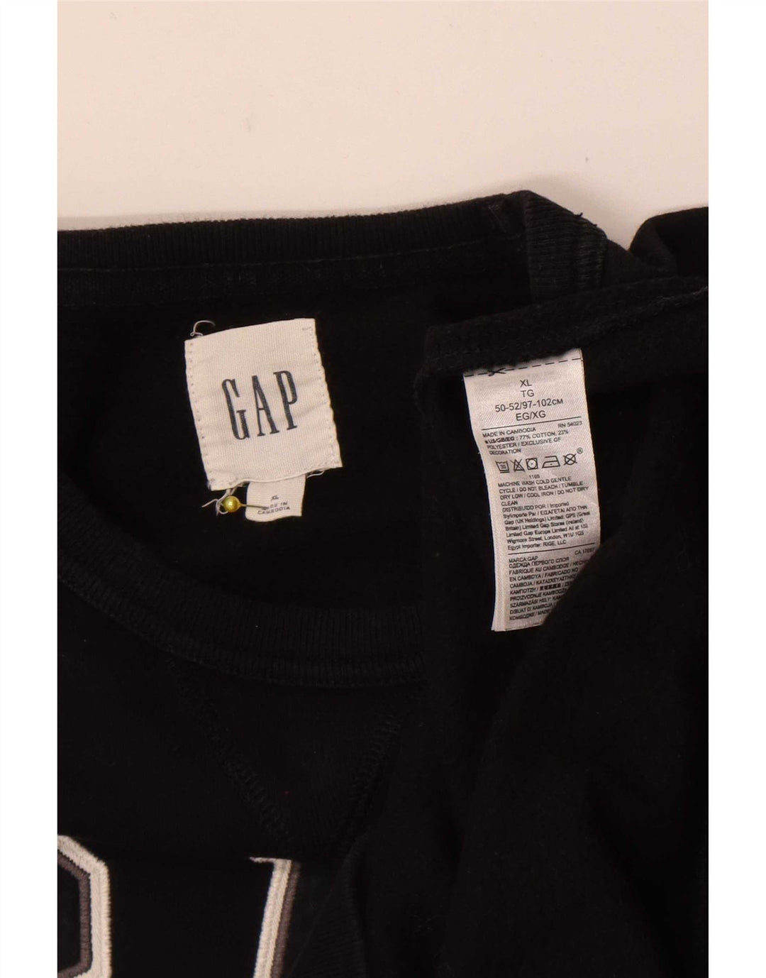 Ανδρικό γραφικό φούτερ Gap Jumper XL Μαύρο βαμβακερό