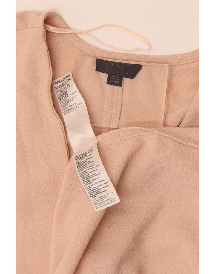 Topshop Γυναικείο φόρεμα με ρολό UK 6 XS Beige Polyester
