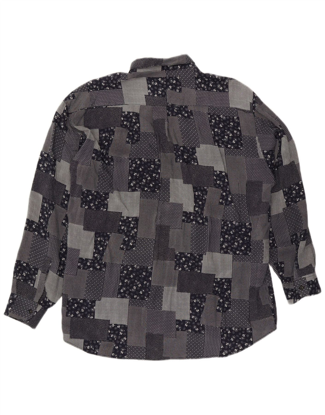 Ανδρικό πουκάμισο VINTAGE XL Μαύρο Patchwork Viscose