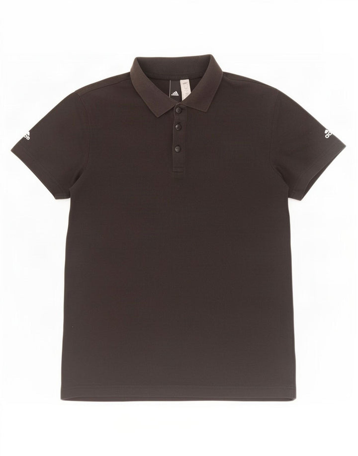 Ανδρικό μπλουζάκι Adidas Polo Μικρό μαύρο βαμβακερό