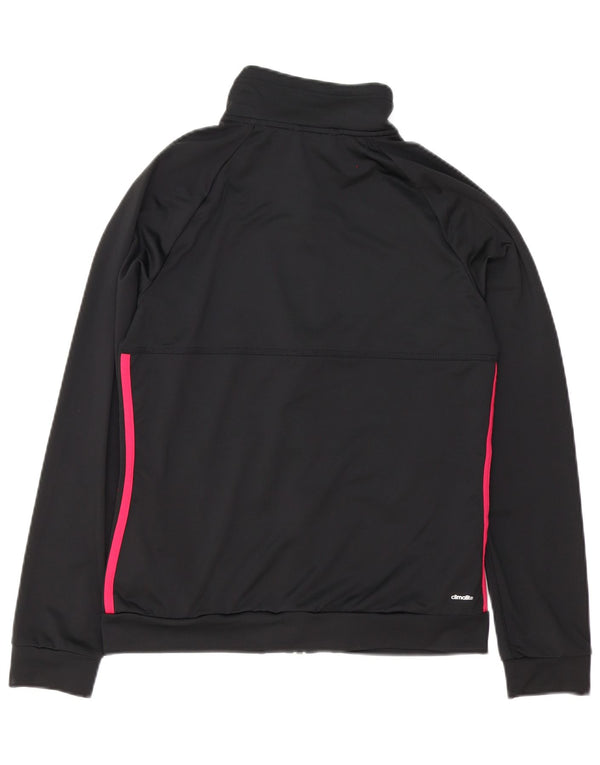 Adidas Γυναικεία Climalite Oversized αθλητική φόρμα Top Jacket UK 8/10 Small Black