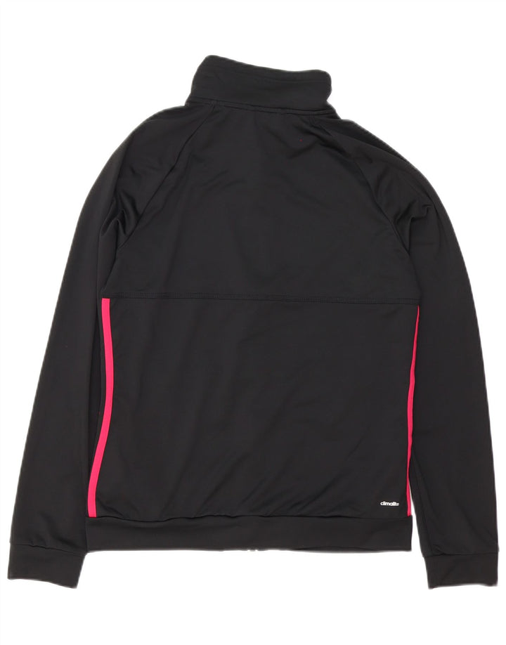 Adidas Γυναικεία Climalite Oversized αθλητική φόρμα Top Jacket UK 8/10 Small Black