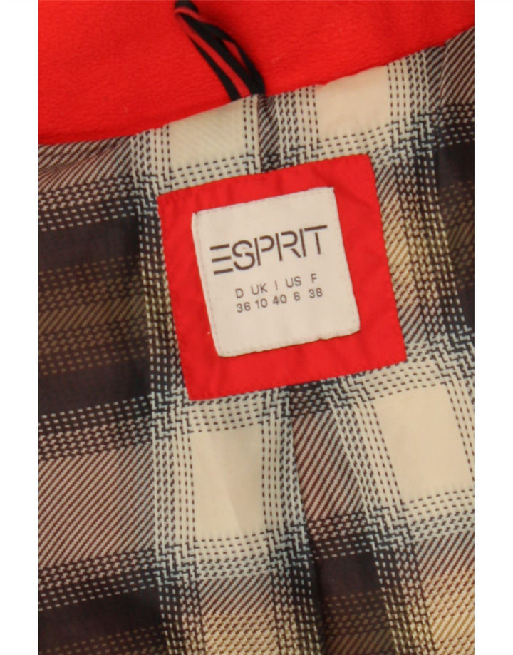 Esprit Γυναικείο παλτό με κουκούλα UK 10 Small Red Polyester