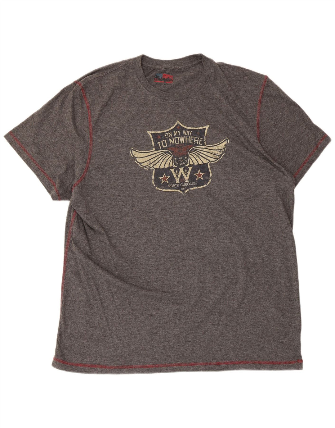 Ανδρικό γραφικό T-Shirt Wrangler Top XL Grey Polyester