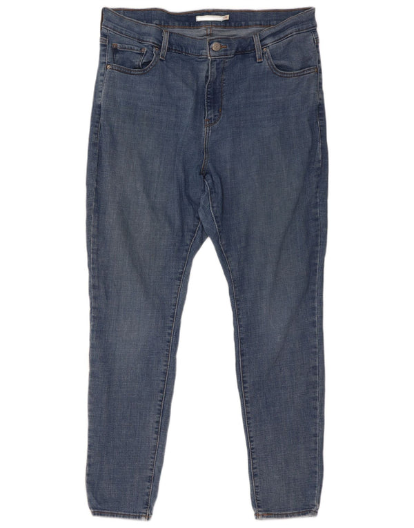 Γυναικείο Levi's 721 Ψηλόχρωμο Skinny Jeans US 16 2XL W36 L30 Μπλε βαμβακερό