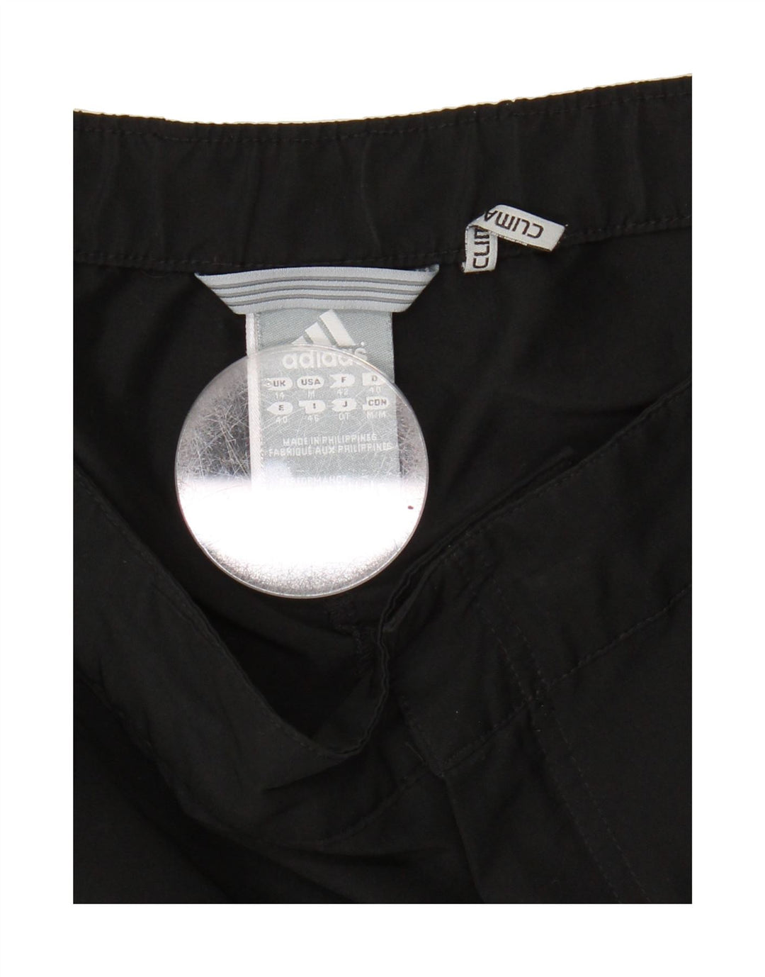 ADIDAS Womens Climalite Casual Shorts UK 14 Large W32 Black Polyester Vintage Adidas and Second-Hand Adidas from Messina Hembry 