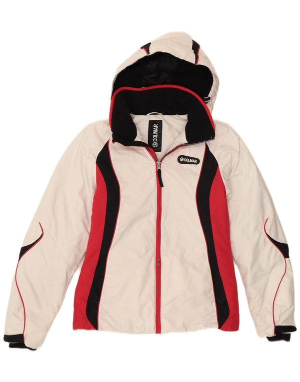 Colmar Γυναικείο μπουφάν σκι με κουκούλα IT 42 Medium White Colourblock Sports