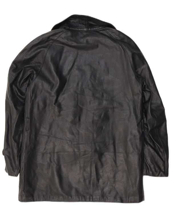 Vintage Ανδρικό Δερμάτινο Μπουφάν UK 38 Medium Black Leather