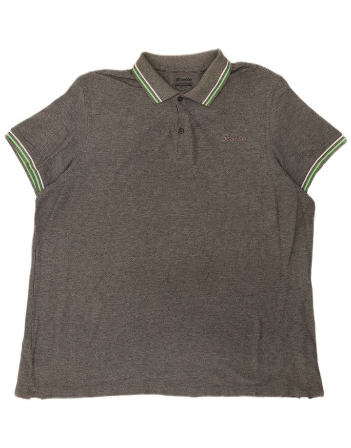 Lotto Ανδρικό Πόλο Μπλουζάκι 2XL Γκρι βαμβακερό