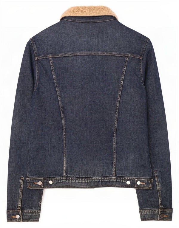 Γυναικείο τζιν σέρπα μπουφάν Benetton UK 14 Large Navy Blue Colourblock