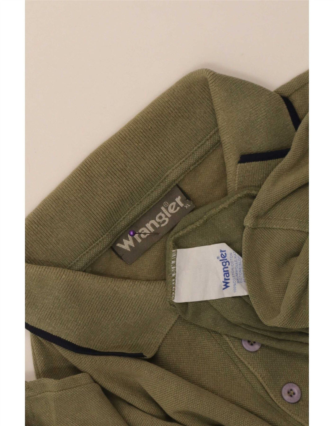 Ανδρικό μπλουζάκι πόλο Wrangler XL Χακί βαμβακερό