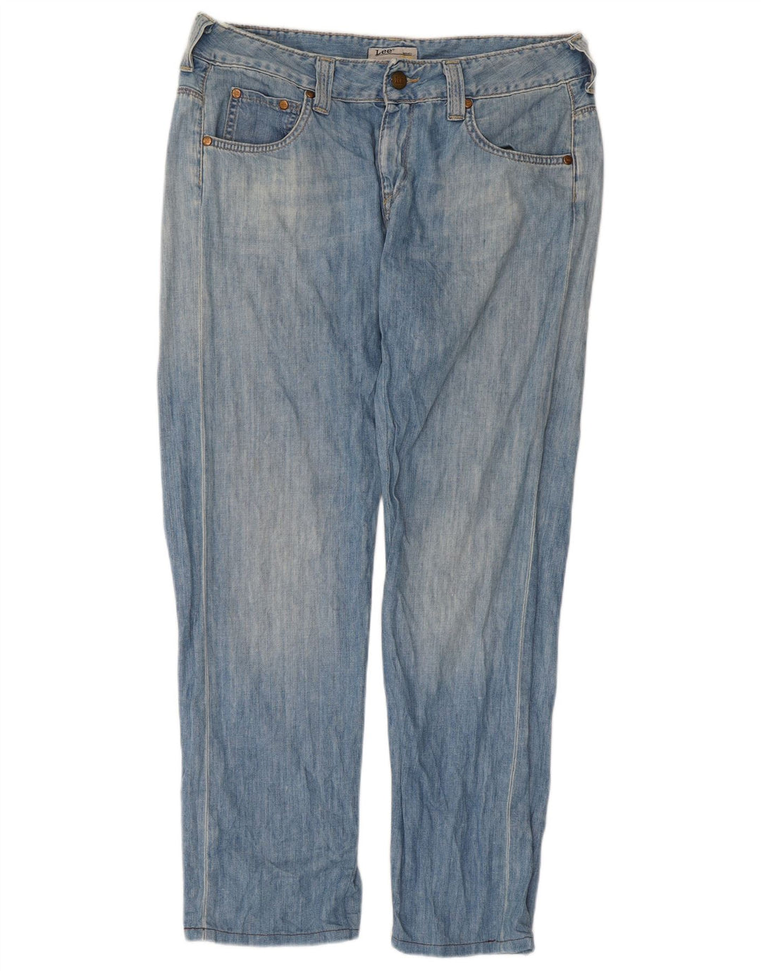 Lee Mens Avalon Straight Jeans W33 L33 Blue Cotton