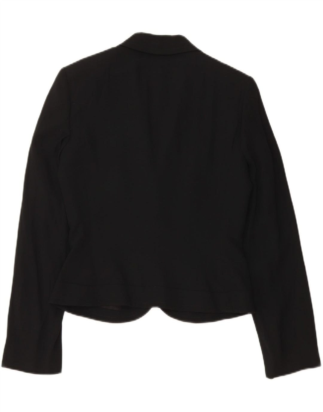 Seventy Womens Crop 1 Button Blazer Jacket IT 40 Small Black Viscose